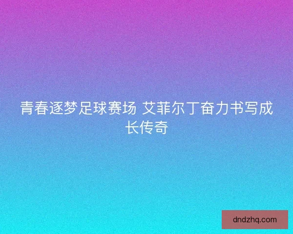 青春逐梦足球赛场 艾菲尔丁奋力书写成长传奇