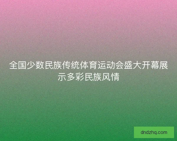 全国少数民族传统体育运动会盛大开幕展示多彩民族风情